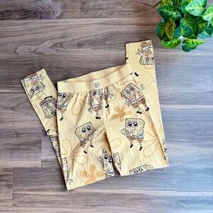 Primark SpongeBob Squarepants Allover Print‎ Yellow Pajama Pants Size XS (2-4)